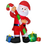 Inflatable Santa with Candy Cane — 6 ft