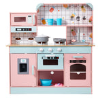 Wooden Play Kitchen with Lights & Sounds — Pink