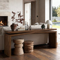Farmhouse Console Table — 65", Antique Rustic Brown