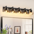 Globe 5-Light Vanity Light — Black
