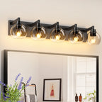 Globe 5-Light Vanity Light — Black