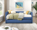 Upholstered Daybed with Trundle — Blue