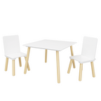 Kids Table & 2 Chairs — 3-Piece, White