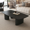 Rustic Coffee Table — 51", Black Ash