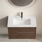 Ceramic Vanity Sink Top — 30", Glossy White