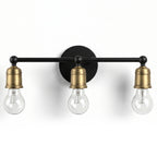 Farmhouse 3-Light Wall Sconce — Black & Gold