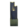 Three-Tier Waterfall Fountain with LED Lights — 40", Grey
