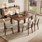 Solid Wood Dining Table — 63", Walnut
