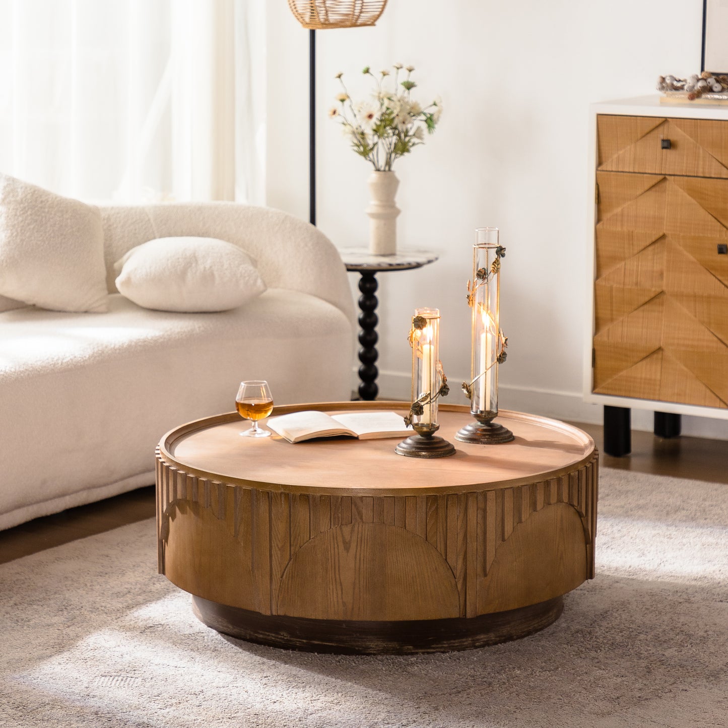 Modern Round Coffee Table — 36"