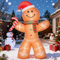 Inflatable Gingerbread Man with Candy Cane