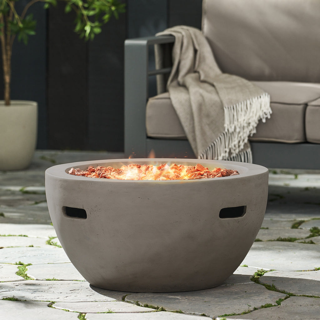 Bowl Fire Pit — 27", Light Gray